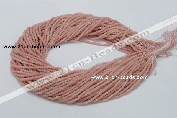 CAS01 15.5 inches 3mm round pink angel skin gemstone beads