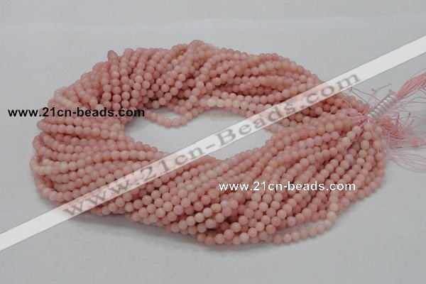 CAS02 15.5 inches 4mm round pink angel skin gemstone beads