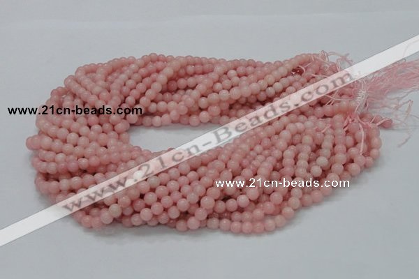 CAS03 15.5 inches 6mm round pink angel skin gemstone beads