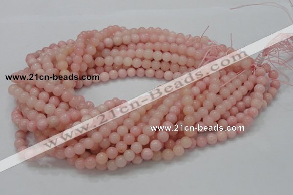 CAS04 15.5 inches 8mm round pink angel skin gemstone beads