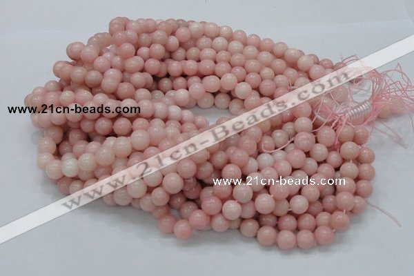 CAS05 15.5 inches 10mm round pink angel skin gemstone beads