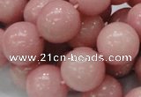 CAS08 15.5 inches 18mm round pink angel skin gemstone beads