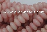 CAS09 15.5 inches 5*10mm rondelle pink angel skin gemstone beads