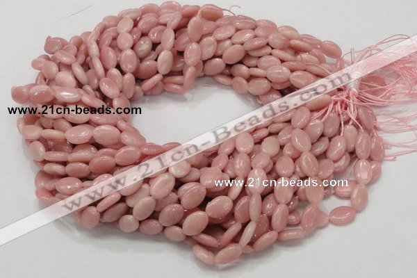 CAS19 15.5 inches 8*12mm oval pink angel skin gemstone beads