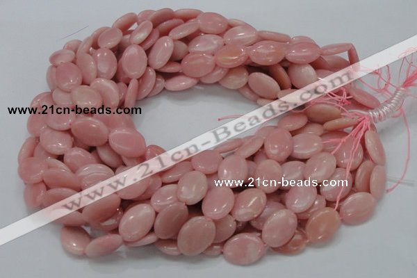 CAS21 15.5 inches 14*18mm oval pink angel skin gemstone beads