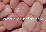 CAS29 15.5 inches 13*18mm rectangle pink angel skin gemstone beads