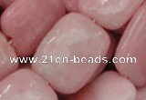 CAS30 15.5 inches 20*30mm rectangle pink angel skin gemstone beads