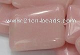 CAS31 15.5 inches 30*40mm rectangle pink angel skin gemstone beads