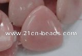 CAS32 15.5 inches 30*30mm triangle pink angel skin gemstone beads