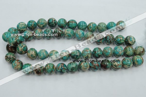 CAT02 15.5 inches 16mm round natural aqua terra jasper beads