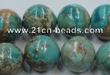 CAT03 15.5 inches 18mm round natural aqua terra jasper beads