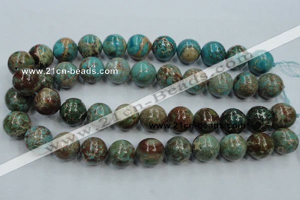 CAT03 15.5 inches 18mm round natural aqua terra jasper beads