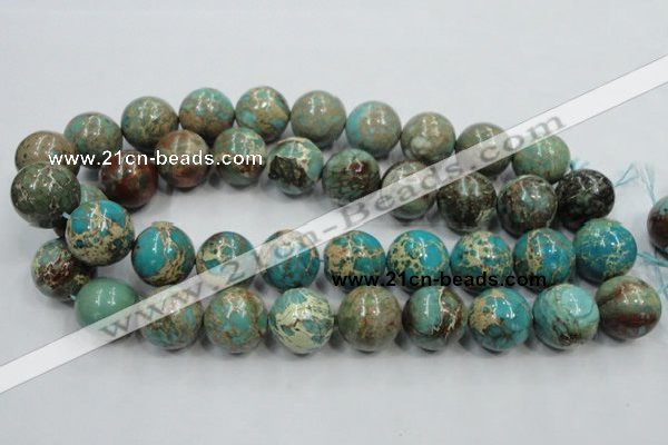 CAT04 15.5 inches 20mm round natural aqua terra jasper beads