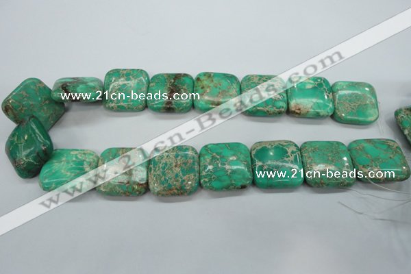 CAT108 15.5 inches 25*25mm square dyed natural aqua terra jasper beads