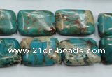 CAT15 15.5 inches 13*18mm rectangle natural aqua terra jasper beads