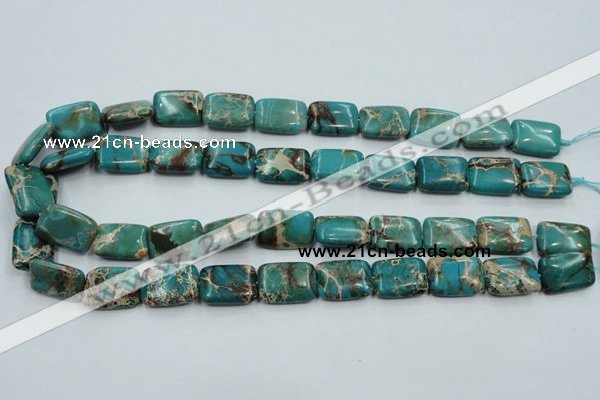 CAT15 15.5 inches 13*18mm rectangle natural aqua terra jasper beads