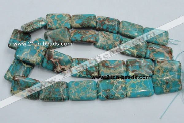 CAT17 15.5 inches 22*30mm rectangle natural aqua terra jasper beads