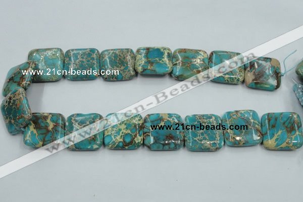 CAT18 15.5 inches 25*25mm square natural aqua terra jasper beads