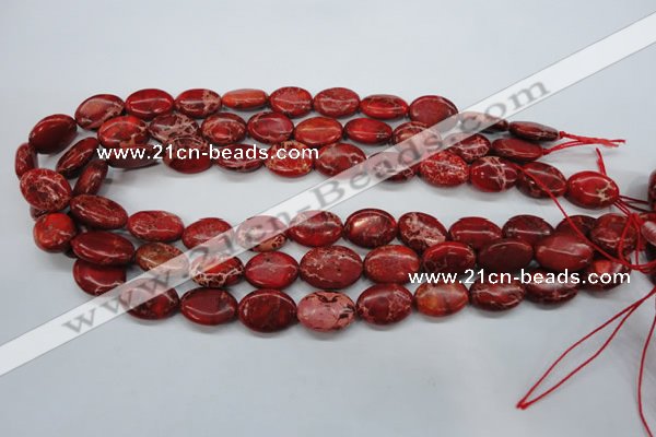 CAT182 15.5 inches 13*18mm oval dyed natural aqua terra jasper beads