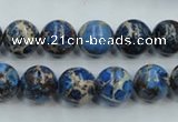 CAT212 15.5 inches 10mm round dyed natural aqua terra jasper beads