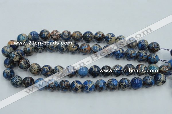 CAT214 15.5 inches 16mm round dyed natural aqua terra jasper beads