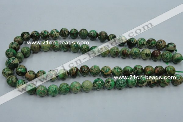 CAT221 15.5 inches 14mm round dyed natural aqua terra jasper beads