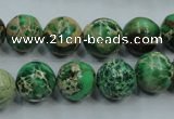 CAT222 15.5 inches 16mm round dyed natural aqua terra jasper beads