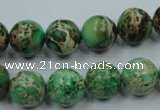 CAT224 15.5 inches 20mm round dyed natural aqua terra jasper beads