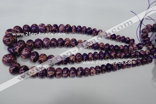 CAT303 15.5 inches 7*10mm – 15*20mm rondelle dyed aqua terra jasper beads