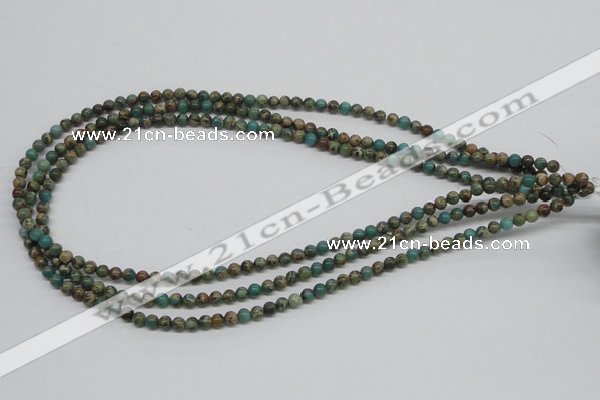 CAT5001 15.5 inches 4mm round natural aqua terra jasper beads