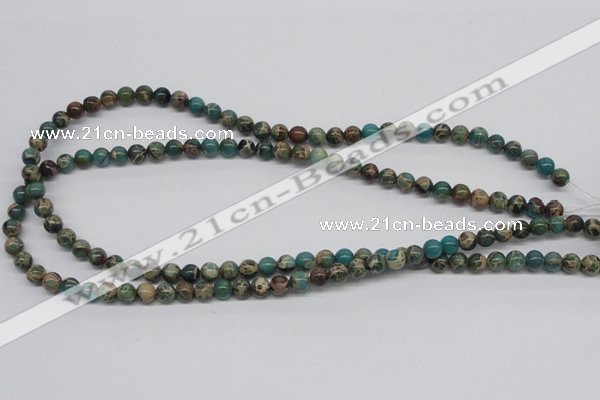 CAT5002 15.5 inches 6mm round natural aqua terra jasper beads