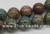 CAT5006 15.5 inches 14mm round natural aqua terra jasper beads