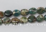 CAT5010 15.5 inches 8*10mm oval natural aqua terra jasper beads