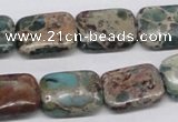 CAT5016 15.5 inches 13*18mm rectangle natural aqua terra jasper beads