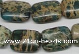 CAT5017 15.5 inches 15*20mm rectangle natural aqua terra jasper beads