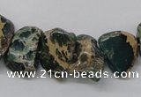 CAT5020 15.5 inches 15*12mm nuggets natural aqua terra jasper chip beads