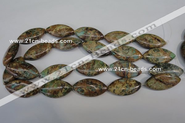 CAT5035 15.5 inches 20*38mm marquise natural aqua terra jasper beads