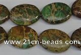 CAT5042 15.5 inches 15*20mm oval natural aqua terra jasper beads