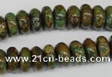 CAT5046 15.5 inches 6*12mm rondelle natural aqua terra jasper beads