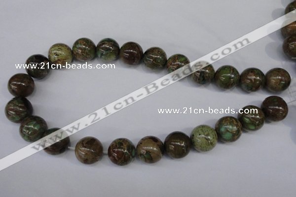 CAT5055 15.5 inches 18mm round natural aqua terra jasper beads