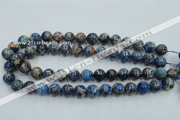 CAT51 15.5 inches 14mm round dyed natural aqua terra jasper beads