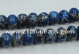 CAT52 15.5 inches 8*10mm rondelle dyed natural aqua terra jasper beads