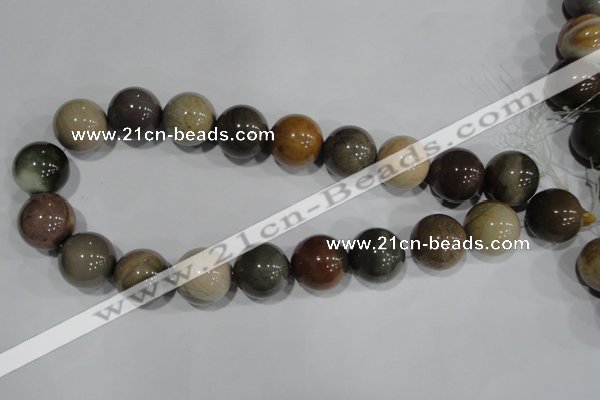 CAT5207 15.5 inches 18mm round aqua terra jasper beads wholesale