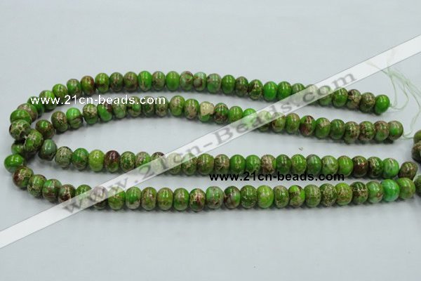 CAT55 15.5 inches 8*10mm rondelle dyed natural aqua terra jasper beads