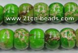 CAT56 15.5 inches 12*16mm rondelle dyed natural aqua terra jasper beads