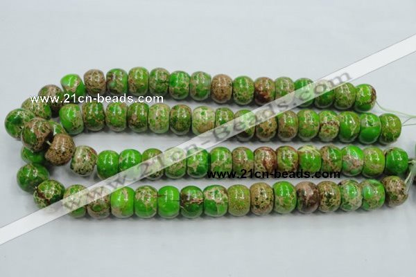 CAT56 15.5 inches 12*16mm rondelle dyed natural aqua terra jasper beads