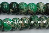 CAT60 15.5 inches 10*14mm rondelle dyed natural aqua terra jasper beads