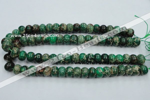 CAT60 15.5 inches 10*14mm rondelle dyed natural aqua terra jasper beads