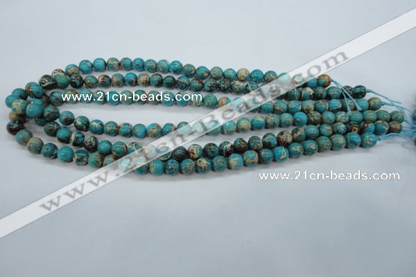 CAT75 15.5 inches 8mm round dyed natural aqua terra jasper beads