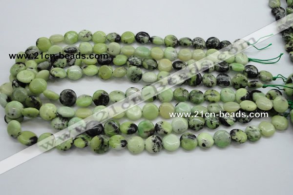 CAU201 15.5 inches 12mm flat round Australia chrysoprase beads